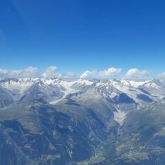 Flugwegposition um 12:20:20: Aufgenommen in der Nähe von Goms, Schweiz in 3683 Meter